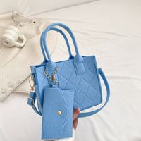 Women's Medium Felt Solid Color Streetwear Square Zipper Handbag sku image 6