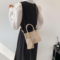 Women's Medium Felt Solid Color Streetwear Square Zipper Handbag main image 3