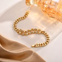 Copper Elegant Shiny Patchwork Inlay Leaf Infinity Heart Shape Zircon Bracelets main image 9