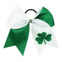 Girl's Sweet Shamrock Ribbon Hair Clip main image 1