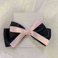 Women's Japanese Style Color Block Cloth Bowknot Hair Clip sku image 1