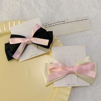 Women's Japanese Style Color Block Cloth Bowknot Hair Clip main image 4