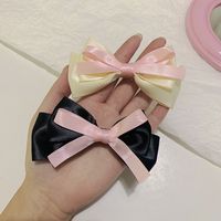 Women's Japanese Style Color Block Cloth Bowknot Hair Clip main image 2