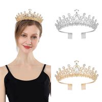 Women's Lady Crown Alloy Plating Inlay Artificial Gemstones Crown main image 1