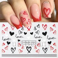 Valentine's Day Sweet Cartoon Heart Shape Stickers Nail Patches 1 Piece main image 5