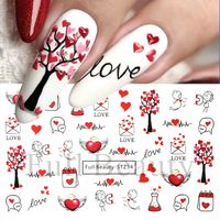 Valentine's Day Sweet Cartoon Heart Shape Stickers Nail Patches 1 Piece main image 3