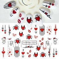 Valentine's Day Sweet Cartoon Heart Shape Stickers Nail Patches 1 Piece main image 2