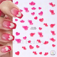 Día De San Valentín Lindo Forma De Corazón Rosa Flor Pvc Parches De Uñas 1 Pieza main image 5