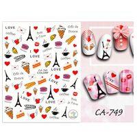 Valentine's Day Cute Heart Shape Rose Flower Pvc Nail Patches 1 Piece sku image 13