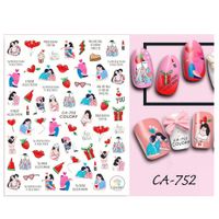 Valentine's Day Cute Heart Shape Rose Flower Pvc Nail Patches 1 Piece sku image 16
