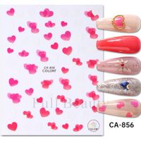 Valentine's Day Cute Heart Shape Rose Flower Pvc Nail Patches 1 Piece sku image 7