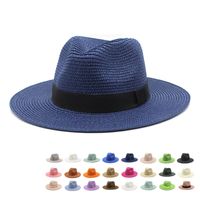 Unisex Simple Style Solid Color Flat Eaves Fedora Hat main image 4