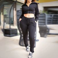 Daily Sports Women's Streetwear Solid Color Spandex Polyester Pants Sets Pants Sets main image 3