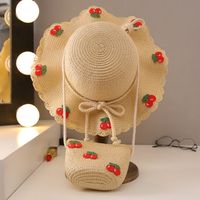 Enfants Unisexe Mignon Sucré Fleur Fleurs Froufrous Chapeau De Paille main image 1