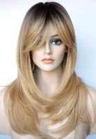 Women's Simple Style Holiday High Temperature Wire Long Bangs Long Straight Hair Wigs main image 3