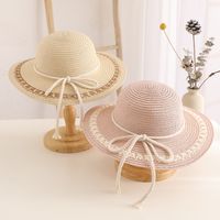 Women's Simple Style Bow Knot Flat Eaves Straw Hat main image 5