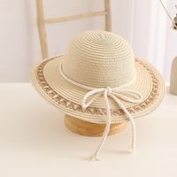 Women's Simple Style Bow Knot Flat Eaves Straw Hat sku image 2