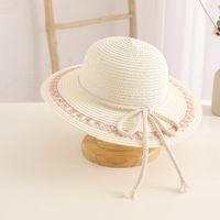 Women's Simple Style Bow Knot Flat Eaves Straw Hat sku image 3