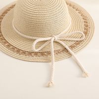 Women's Simple Style Bow Knot Flat Eaves Straw Hat main image 2