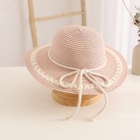 Women's Simple Style Bow Knot Flat Eaves Straw Hat sku image 4
