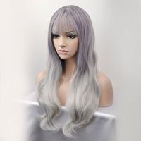 Women's Elegant Sweet Casual Party High Temperature Wire Bangs Long Curly Hair Wig Net main image 3