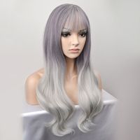 Women's Elegant Sweet Casual Party High Temperature Wire Bangs Long Curly Hair Wig Net main image 2