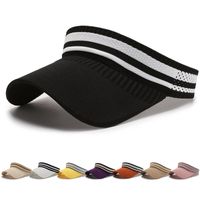 Unisex Simple Style Stripe Embroidery Curved Eaves Sun Hat main image 1