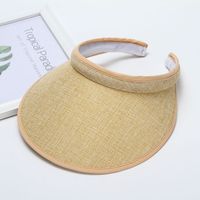 Women's Simple Style Solid Color Flat Eaves Straw Hat main image 4