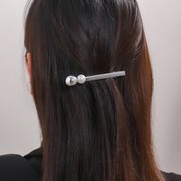 Femmes Style Simple Géométrique Métal Placage Incruster Perles Artificielles Pince À Cheveux main image 5