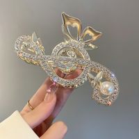 Mujeres Elegante Notas Aleación Enchapado Embutido Perlas Artificiales Diamantes De Imitación Garras De Pelo main image 1