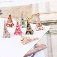 10 Pcs/package Simple Style Tower Metal Enamel Jewelry Accessories main image 5