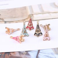 10 Pcs/package Simple Style Tower Metal Enamel Jewelry Accessories main image 3