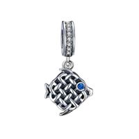 1 Pièce Style Ig Rhombe Argent Sterling Placage Incruster Pendentif Bijoux Accessoires main image 5