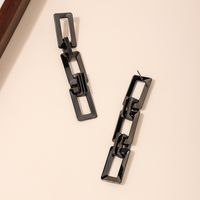 1 Pair Classic Style Commute Square Alloy Drop Earrings main image 5