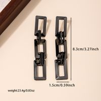 1 Pair Classic Style Commute Square Alloy Drop Earrings main image 3