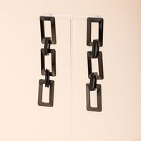 1 Pair Classic Style Commute Square Alloy Drop Earrings main image 4
