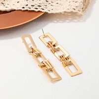 1 Pair Classic Style Commute Square Alloy Drop Earrings main image 8
