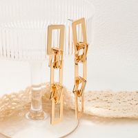 1 Pair Classic Style Commute Square Alloy Drop Earrings main image 9