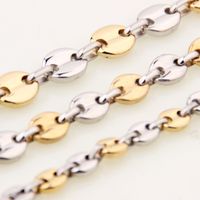 Einfacher Stil Farbblock Titan Stahl Polieren Metall Halskette main image 4