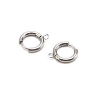 1 Piece Stainless Steel Solid Color Polished Hook Earring Findings Classic Style main image 5