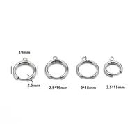 1 Piece Stainless Steel Solid Color Polished Hook Earring Findings Classic Style main image 4