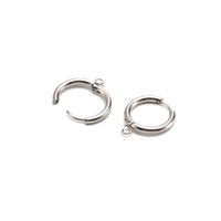 1 Piece Stainless Steel Solid Color Polished Hook Earring Findings Classic Style main image 3