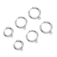 1 Piece Stainless Steel Solid Color Polished Hook Earring Findings Classic Style main image 6