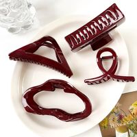 Women's Chinoiserie Solid Color Plastic Hair Claws main image 5
