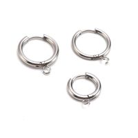 1 Piece Stainless Steel Solid Color Polished Hook Earring Findings Classic Style main image 2