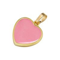 1 Piece Elegant Heart Shape Copper Enamel Plating Jewelry Accessories sku image 2