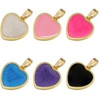 1 Piece Elegant Heart Shape Copper Enamel Plating Jewelry Accessories main image 1