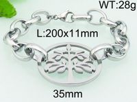 Fashion Tree Titanium Steel Plating Hollow Out Bracelets Necklace sku image 2