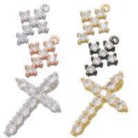 1 Piece Simple Style Cross Copper Plating Inlay Jewelry Accessories main image 2