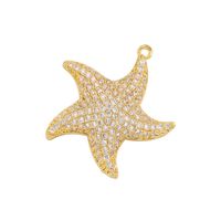 1 Pieza Estilo Simple Estrella De Mar Cobre Enchapado Embutido Accesorios De Joyería sku image 1